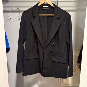 Lane Bryant Black The Bryant Double-Breasted Blazer Size 20P